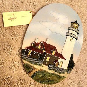 3D handpainted lighthouse plaque Cape Cod Massachusetts NEW